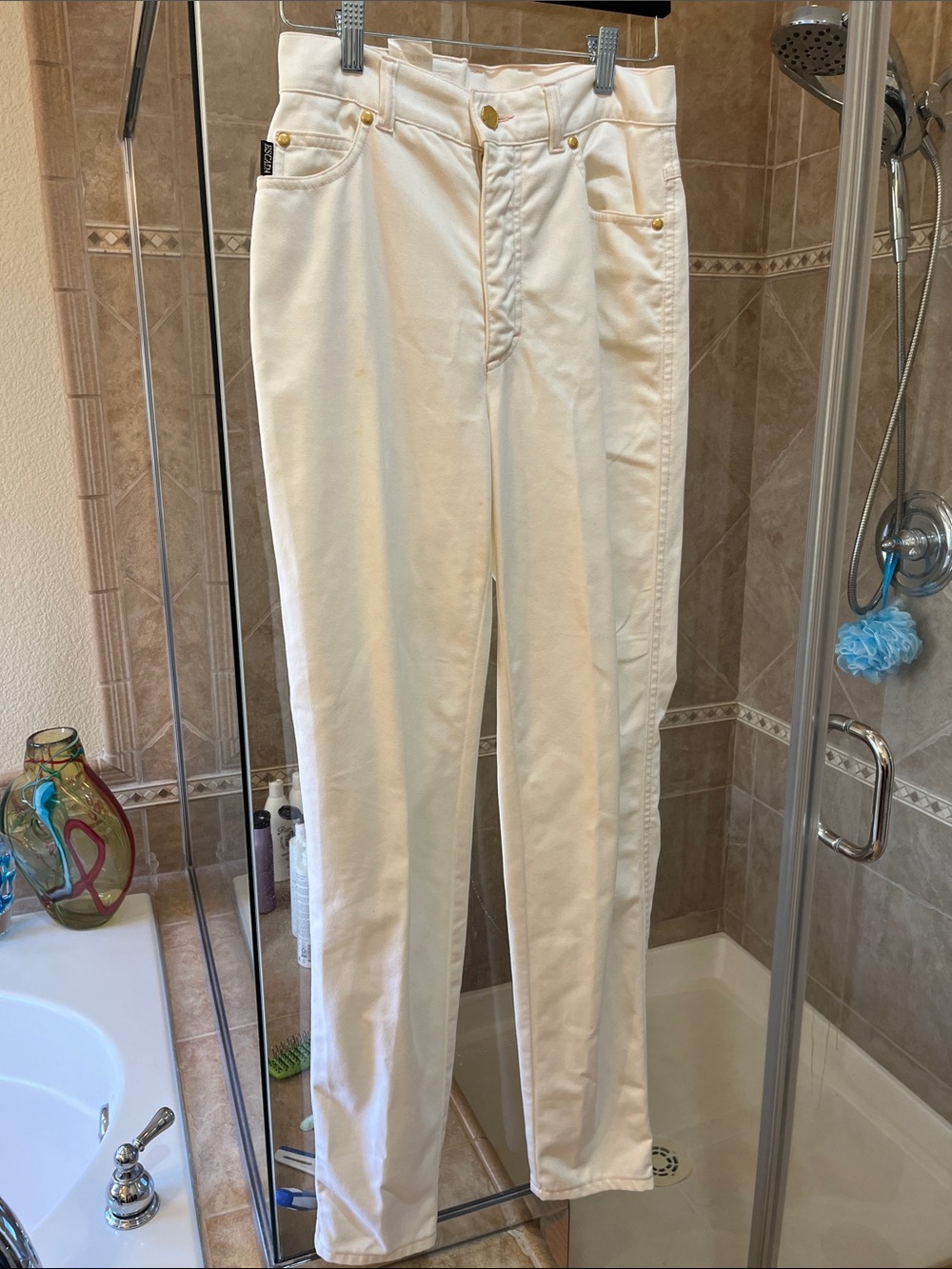 High-Rise White Women’s Jeans Escada